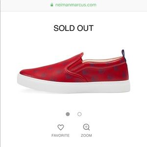 Gucci Ghost Leather Slip-On Red. Size 10.5 US
